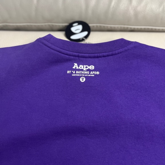 NWT - AAPE by A Bathing Ape (BAPE) Small Logo Sweatshirt - Men L/Women XL - Picture 8 of 9